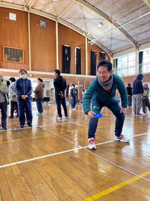 倉敷市スポーツ推進委員協議会　令和６年度　下津井東小学校区三世代交流スポーツの集い　（ディスコン指導　児島地区）